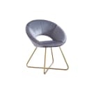 HOME DELUXE Samtstuhl SELESA Gold Grau Esszimmerstuhl Bild 2