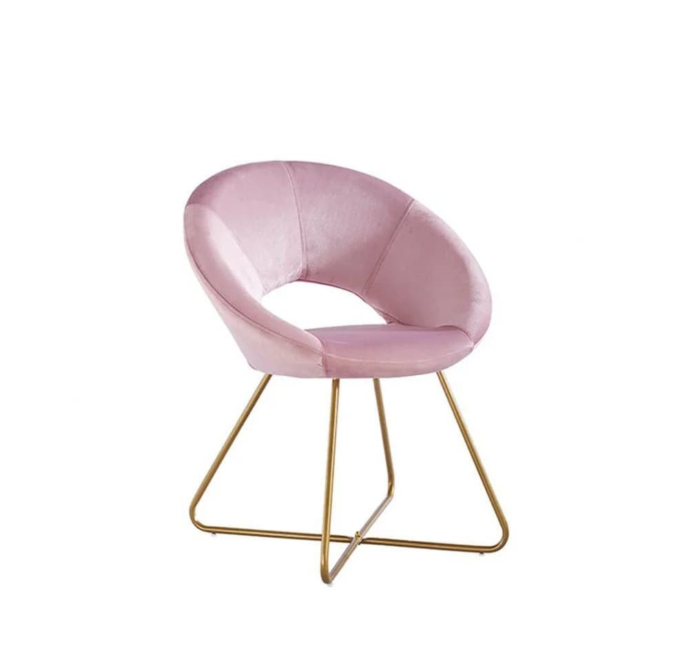 HOME DELUXE Samtstuhl SELESA Rosa Gold Esszimmerstuhl - Bild 2
