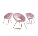 HOME DELUXE Samtstuhl SELESA Rosa Gold Esszimmerstuhl Bild 3