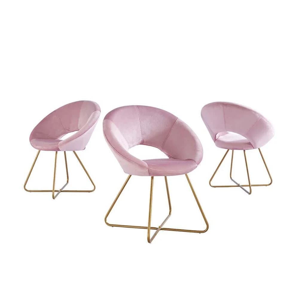 HOME DELUXE Samtstuhl SELESA Rosa Gold Esszimmerstuhl - Bild 3