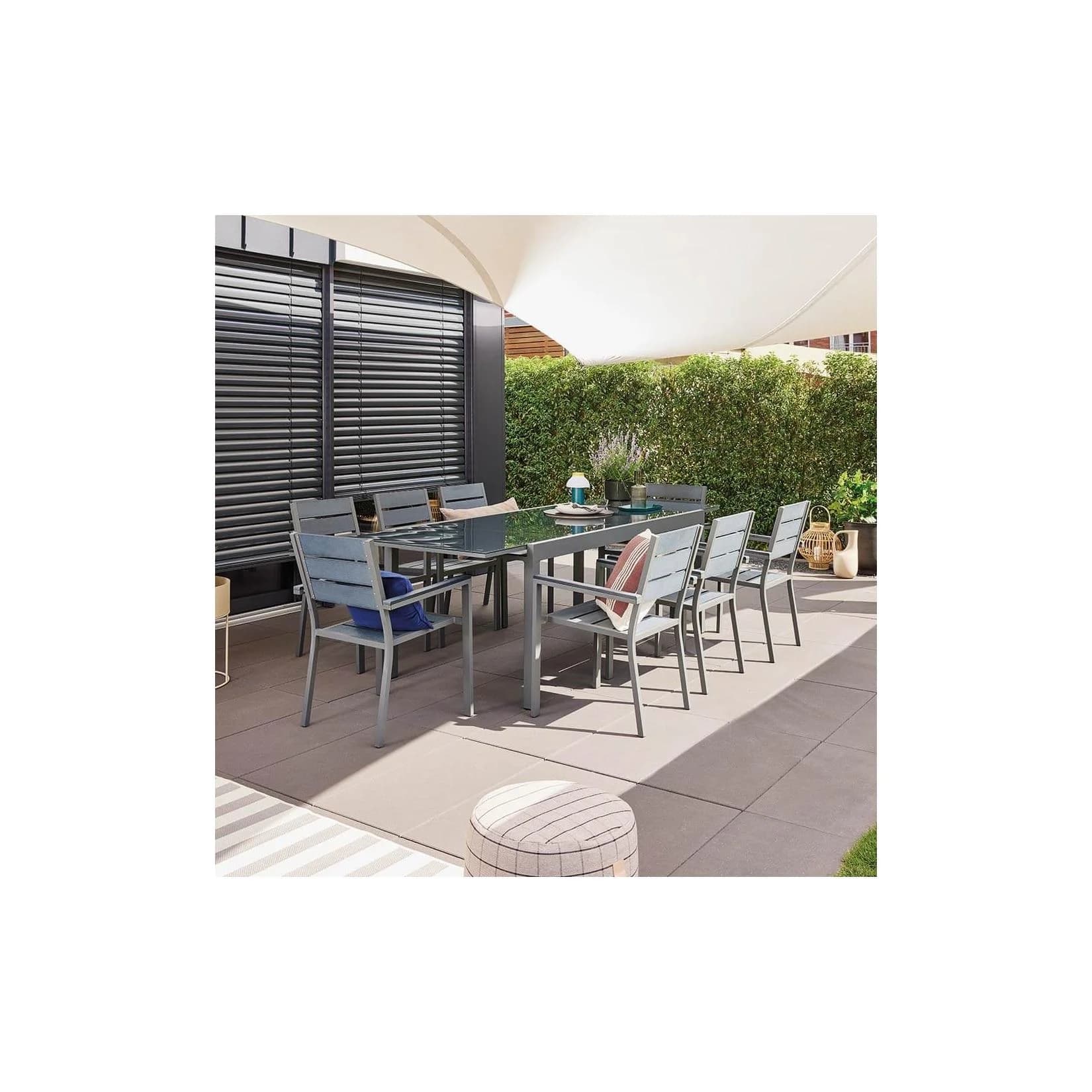 HOME DELUXE Garten-Sitzgruppe SOL MADERA Ausziehbar mit 2 Stühlen - Bild 2