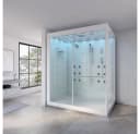 HOME DELUXE Dampfdusche DESIGN XL Weiß mit LED & Dampfsauna Bild 1