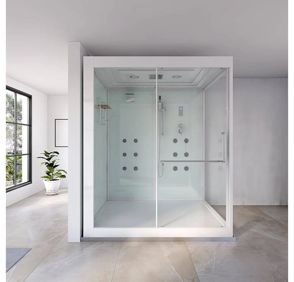 HOME DELUXE Dampfdusche DESIGN XL Weiß mit LED & Dampfsauna - Bild 3