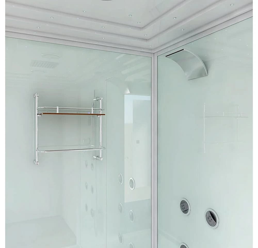 HOME DELUXE Dampfdusche DESIGN XL Weiß mit LED & Dampfsauna - Bild 5