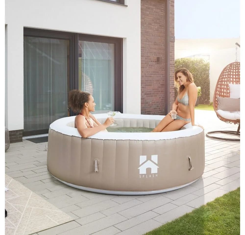 HOME DELUXE Whirlpool Outdoor SPLASH 6 Personen Beige