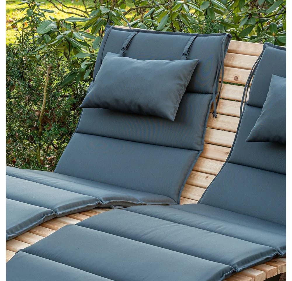 HOME DELUXE Auflagekissen TAIGA Grau - Wasserabweisend mit Kopfkissen - Bild 4
