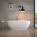 HOME DELUXE Freistehende Badewanne DELIA Weiß Acryl Bild 1