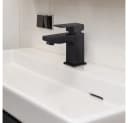 HOME DELUXE Waschtischarmatur AQUATIC Schwarz/Silber Messing Bild 1