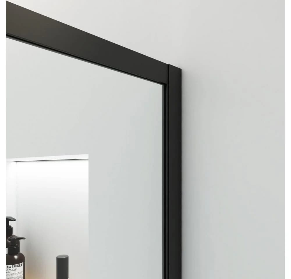HOME DELUXE Duschwand BAKI Schwarz 10 mm ESG-Glas Aluminium-Rahmen - Bild 4
