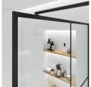 HOME DELUXE Duschwand BAKI Schwarz 6 Raster ESG Glas Bild 4