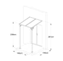 HOME DELUXE Vordach CUBIS Aluminium Anthrazit Bild 4