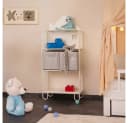 HOME DELUXE Kinderregal TODO M Weiß Metall mit Magnetwand und Boxen Bild 2