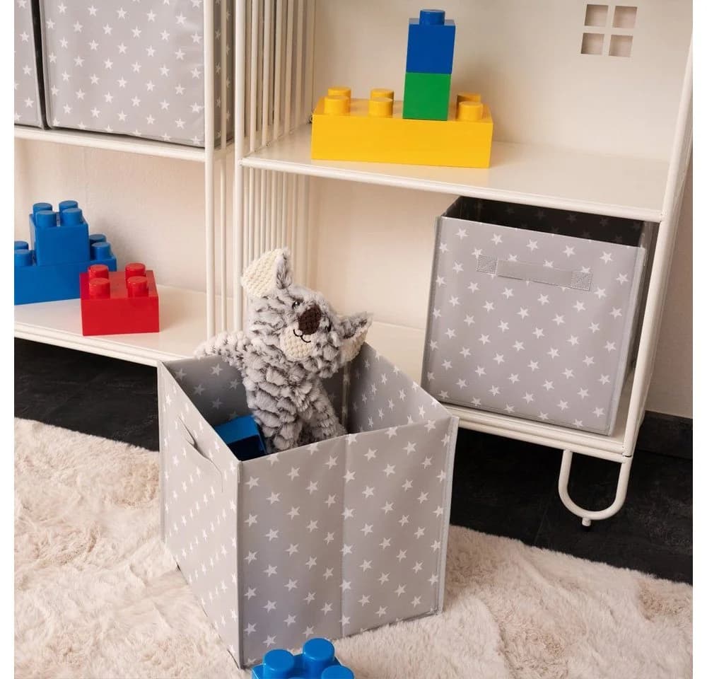 HOME DELUXE Kinderregal TODO M Weiß Metall mit Magnetwand und Boxen - Bild 5