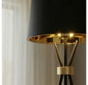HOME DELUXE Stehlampe LUNA Schwarz/Gold Fußschalter Bild 3