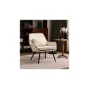 HOME DELUXE Loungesessel ORION Beige mit Metallbeinen Bild 1