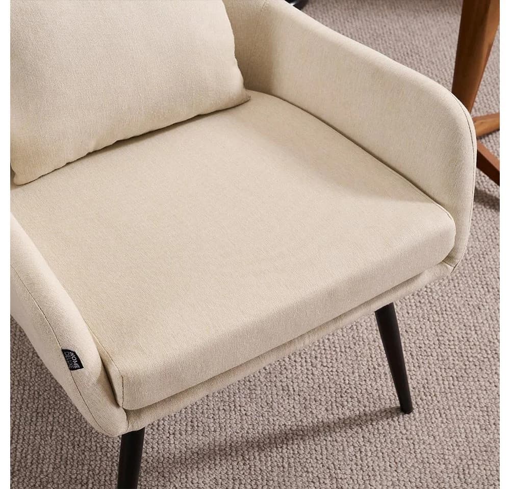HOME DELUXE Loungesessel ORION Beige mit Metallbeinen - Bild 4