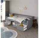 HOME DELUXE Kinderbett COSMOS Grau mit Schubladen und Matratze Bild 2