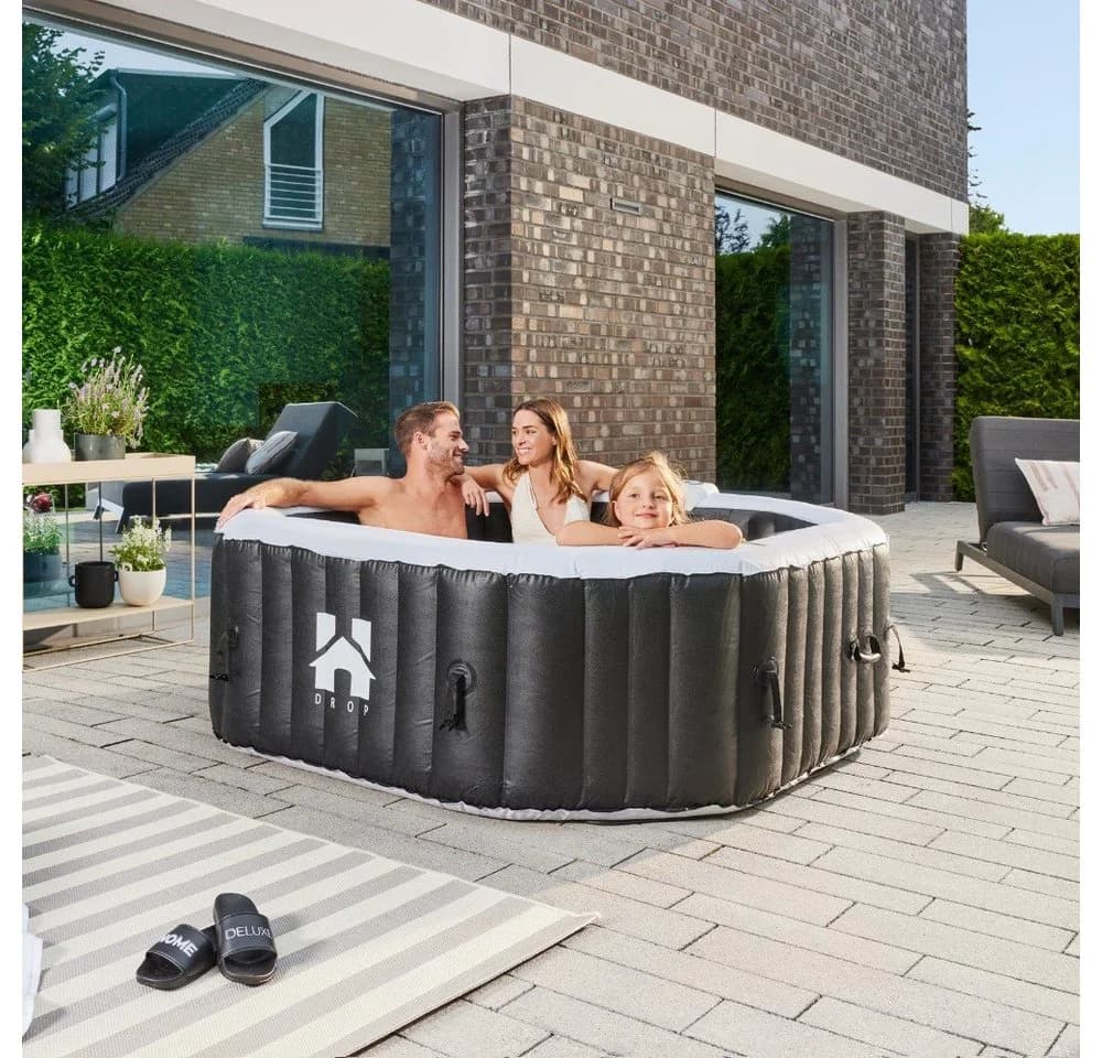 HOME DELUXE Whirlpool DROP Aufblasbar 6 Personen Schwarz - Bild 4