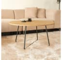 Home Deluxe Couchtisch Rund NOVARA Fishbone Oak MDF Bild 2