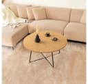 Home Deluxe Couchtisch Rund NOVARA Fishbone Oak MDF Bild 4