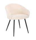 HOME DELUXE Esszimmerstuhl CELESTE Bouclé Weiß - Polsterstuhl Bild 2