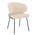 HOME DELUXE Esszimmerstuhl Samt AMARA Beige 1 Stück Bild 3