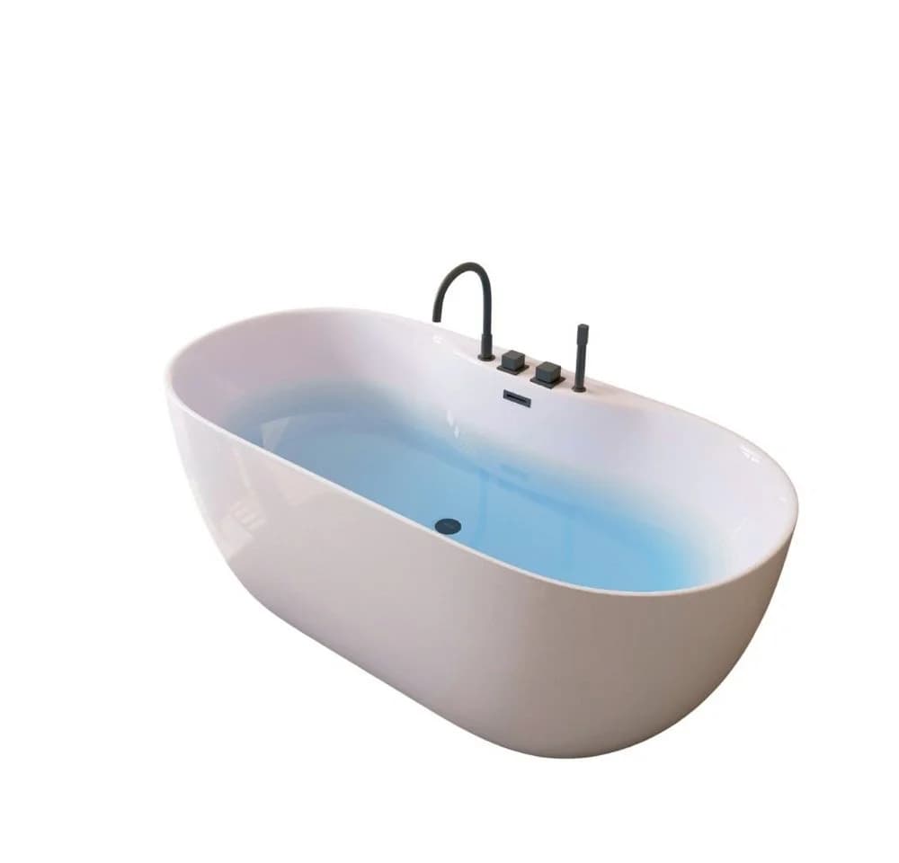 HOME DELUXE Badewanne LENI mit schwarzer Armatur, 170 x 80 x 58 cm - Bild 2
