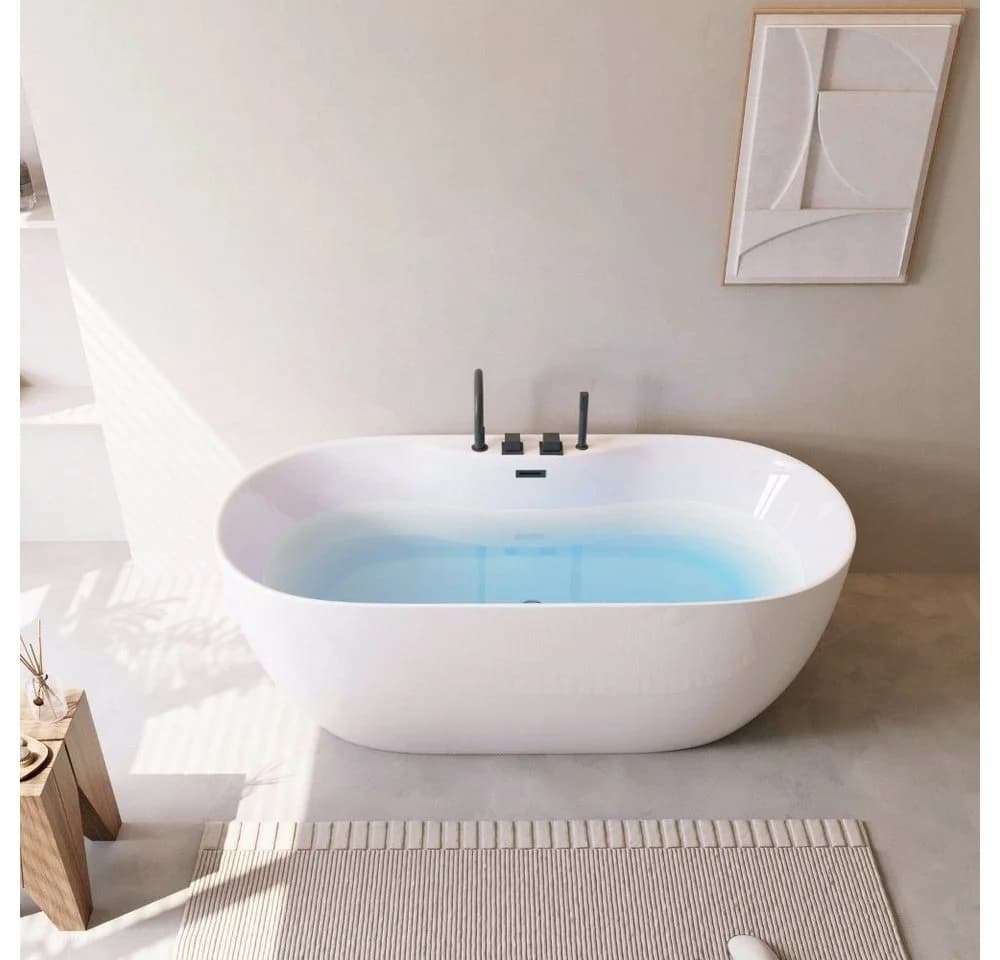HOME DELUXE Badewanne LENI mit schwarzer Armatur, 170 x 80 x 58 cm - Bild 5