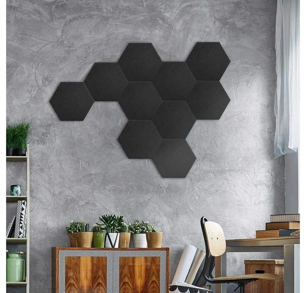 HOME DELUXE Akustikplatten Hexagon selbstklebend SILENT, Schallschutzplatten