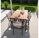 HOME DELUXE Gartentisch CANTOS SEDIA 7-tlg. Anthrazitgrau Aluminium Bild 1