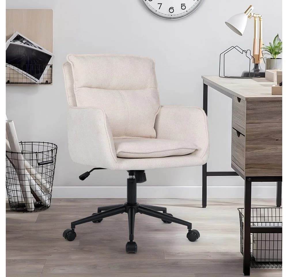 HOME DELUXE CORA Bürostuhl Beige Höhenverstellbar Ergonomisch - Bild 2