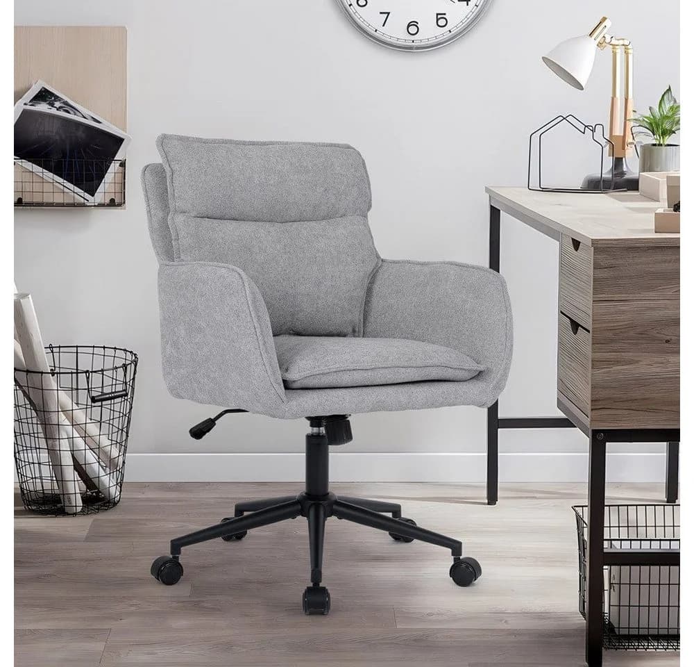 HOME DELUXE CORA Bürostuhl Grau Höhenverstellbar mit Neigungsfunktion - Bild 2