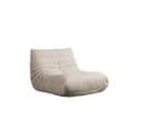 HOME DELUXE Relaxsessel CHILL Beige Samtstoff mit Hocker Bild 2