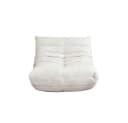 HOME DELUXE Relaxsessel CHILL Beige Samtstoff mit Hocker Bild 3