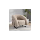 HOME DELUXE Loungesessel MACA Beige Samtgewebe Bild 1