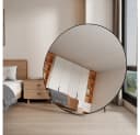 HOME DELUXE Spiegel Rund KALI XXL Schwarz Gehärtetes Glas Bild 1