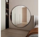 HOME DELUXE Spiegel Rund KALI XXL Schwarz Gehärtetes Glas Bild 3