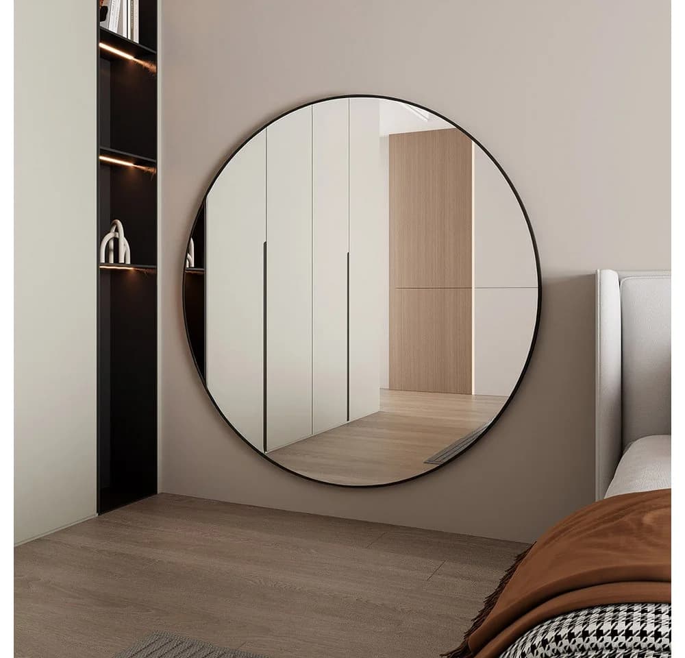 HOME DELUXE Spiegel Rund KALI XXL Schwarz Gehärtetes Glas - Bild 3