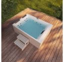 HOME DELUXE Whirlpool NIMBUS 3-tlg. Weiß Acryl Holz Bild 1