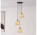 HOME DELUXE Hängeleuchte FELIA Rattan Beige Boho Bild 1