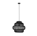 HOME DELUXE Hängeleuchte SIA Rattan Schwarz Bild 1