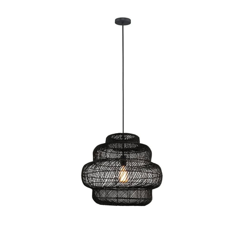 HOME DELUXE Hängeleuchte SIA Rattan Schwarz - Bild 3