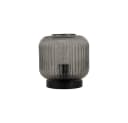 HOME DELUXE Tischleuchte LILY Glas Rauchgrau Schwarz Bild 2