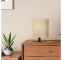 HOME DELUXE Schreibtischlampe SUKO Beige Schwarz Stoffschirm Bild 1