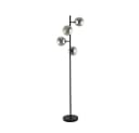 HOME DELUXE Stehlampe VIOLA Rauchglas Schwarz Aluminium Bild 2