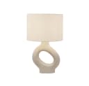 HOME DELUXE Tischleuchte LOLA asymmetrisch, Kunststein, Stoffschirm Bild 3