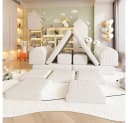 HOME DELUXE Kindersofa Spielsofa LIV inkl. Stapelsteine, Modulares Spielsofa, Cord Beige Bild 1