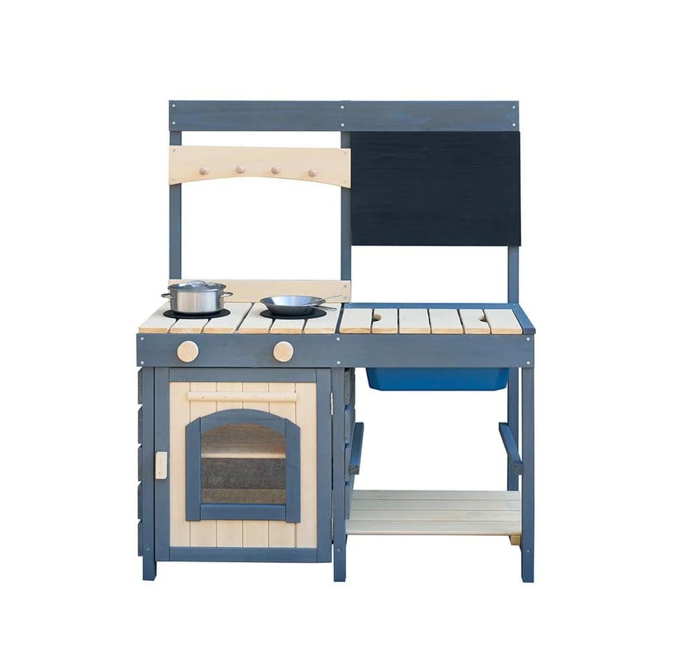 HOME DELUXE Matschküche MUDINO Grau Holz mit Tafel - Bild 3