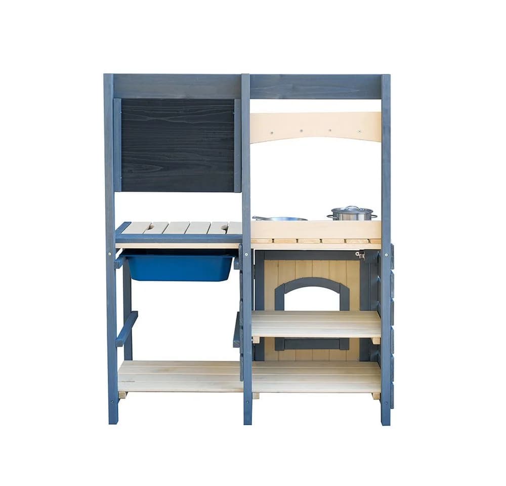 HOME DELUXE Matschküche MUDINO Grau Holz mit Tafel - Bild 4