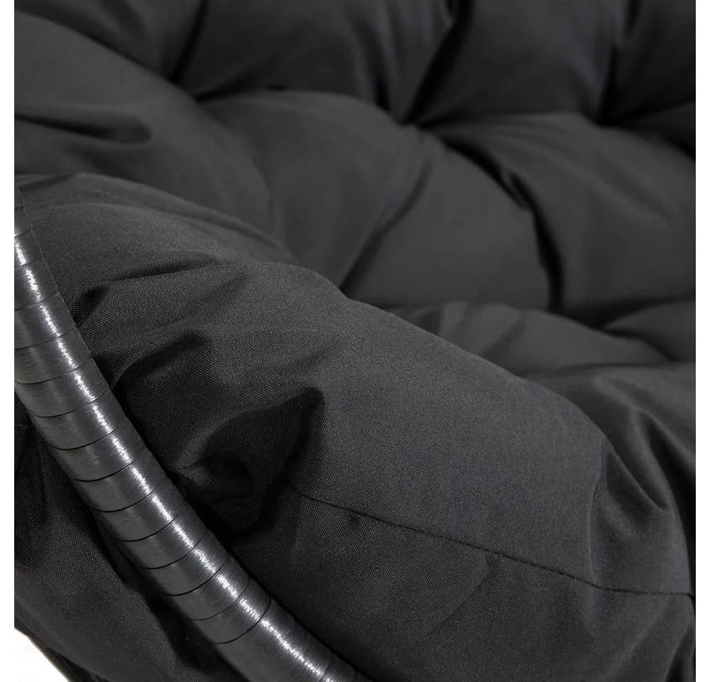 HOME DELUXE Hängesessel LOMA 2-Sitzer Schwarz Wetterfest - Bild 4